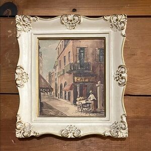 Chase Water color picture “CITY SCAPE” old frame 6x7